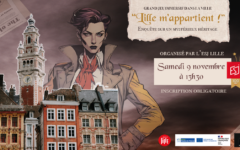 Samedi 9/11 : "Lille m'appartient !" Enquête sur un mystérieux héritage Grand jeu immersif dans les rues de Lille proposé par l'ESJ Lille dans le cadre de son centenaire. Enquête tout public en équipe libre Gratuit - 13h30 - 17h30 Pour participer au grand jeu, l'équipe devra posséder un smartphone et télécharger l'application du grand jeu. Les indices sont à collecter sur une dizaine de lieux. Inscription : https://forms.gle/TssMpFrSmqMrd71P7 Possibilité de s'inscrire seul(e) et de constituer une équipe sur place. La Voix du Nord, 20 minutes Lille, Vozer, La Gazette de Lille, Nord Éclair et bien d'autres : tous les médias de la capitale des Flandres sont en passe d'être rachetés et fusionnés en un média unique. Alors que toutes les rédactions locales sont réunies par leur futur propriétaire pour une dernière mission qui doit les départager, une incroyable dépêche tombe, qui pourrait bien ébranler l’avenir de Lille mais aussi son passé... En équipes libres, incarnez l’une de ces rédactions locales et arpentez les mystères de la ville : de l’Opéra à l’ESJ Lille, des amphithéâtres de Sciences Po Lille à la scène du Spotlight, les rues pavées de la capitale des Flandres n’auront plus de secret pour vous, pas plus que les méthodes de journalisme d’investigation ! Mais parviendrez-vous à découvrir la vérité et à la faire paraître ? Pour le savoir, rendez-vous le samedi 09/11 à 13h30 à Sciences Po Lille pour le départ du jeu ! (durée : 4h). Projet cofinancé par l'Union européenne avec les Fonds européens de développement régional (FEDER), la Région Hauts-de-France, l'Etat (DRAC), avec le soutien de la mairie de Lille.